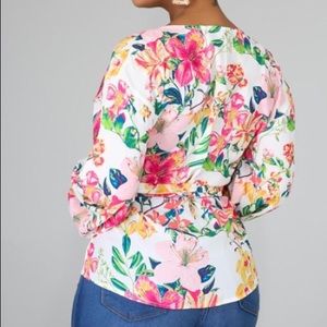 Blooming Wrap Blouse